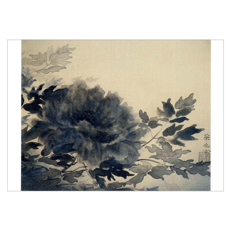 絵はがき〈墨牡丹之図〉村上華岳 日-36|ジャンルで選ぶ|絵はがき / ポストカード