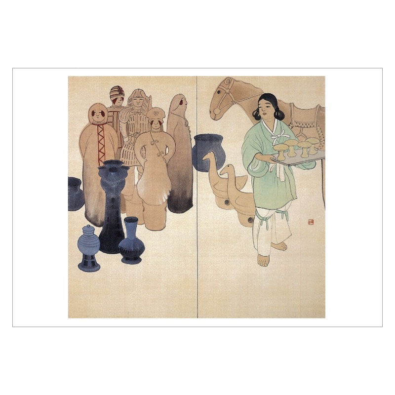 絵はがき〈埴輪〉都路華香 日-55|ジャンルで選ぶ|絵はがき / ポストカード