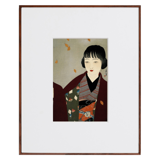 マグネットフレーム絵はがきセット〈婦女四題 秋〉山川秀峰|絵はがきフレームセット|アートを飾る