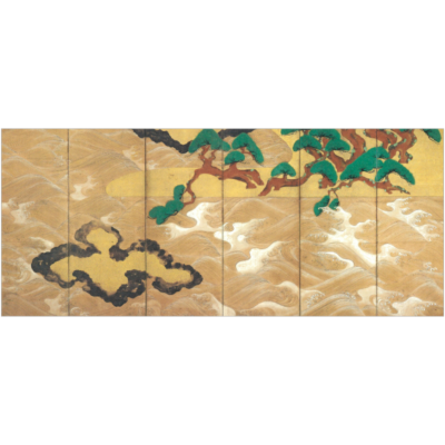 長型はがき〈松島図（左隻）〉 俵屋宗達 BW-003京都便利堂