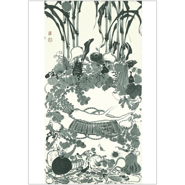 12/23発売】絵はがき〈重文 果蔬涅槃図〉 伊藤若冲 NK-037京都便利堂