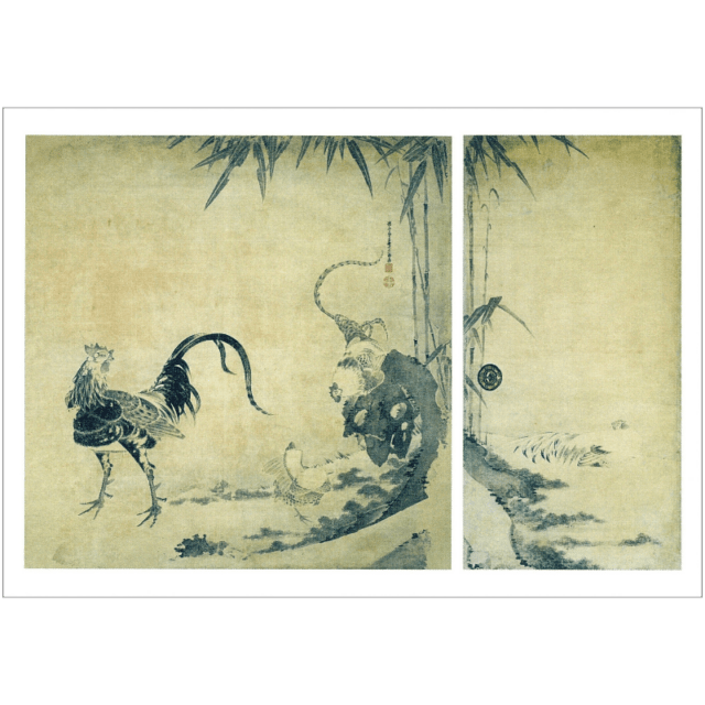 絵はがき〈群鶏図（部分）〉伊藤若冲 NK-038京都便利堂オンラインショップ