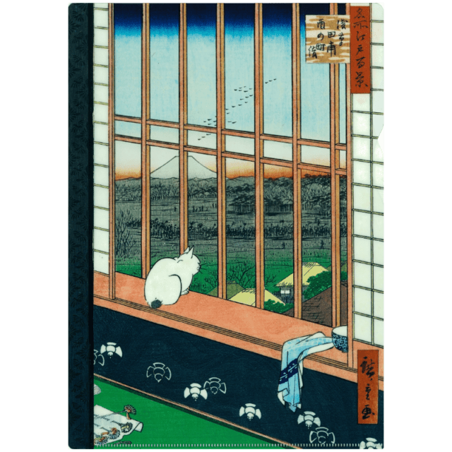 7/10発売】再生PP A4クリアファイル〈名所江戸百景・浅草田甫 酉の町詣
