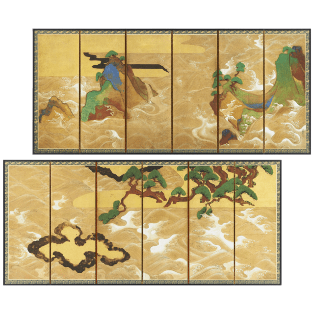 【未使用】吉祥干支飾 龍 俵屋宗達 渡文の帯 縮小屏風 〈松島図〉 俵屋宗達京都便利堂オンラインショップ