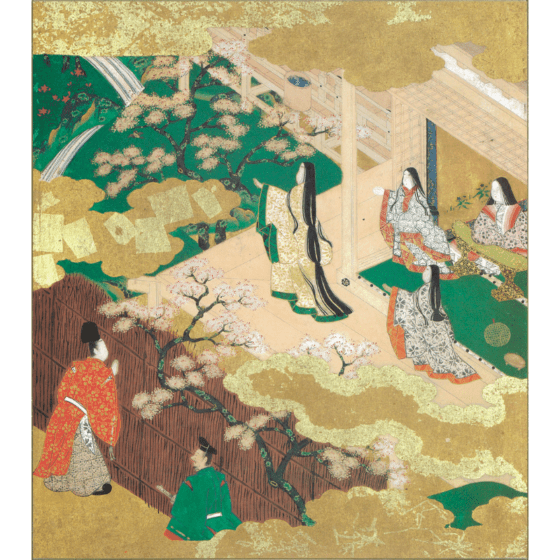 10/5発売】色紙〈重文 源氏物語絵色紙帖 若紫〉詞：西洞院時直 画