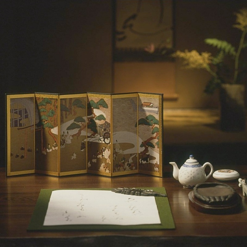 縮小屏風〈国宝 源氏物語図〉俵屋宗達京都便利堂オンラインショップ