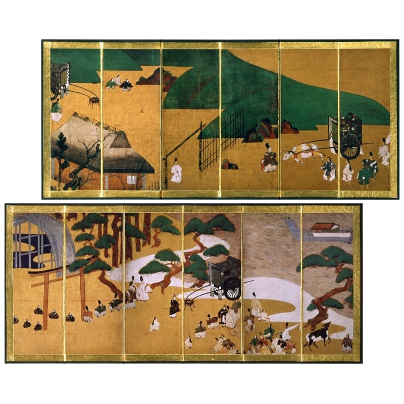 縮小屏風〈国宝 源氏物語図〉俵屋宗達京都便利堂オンラインショップ