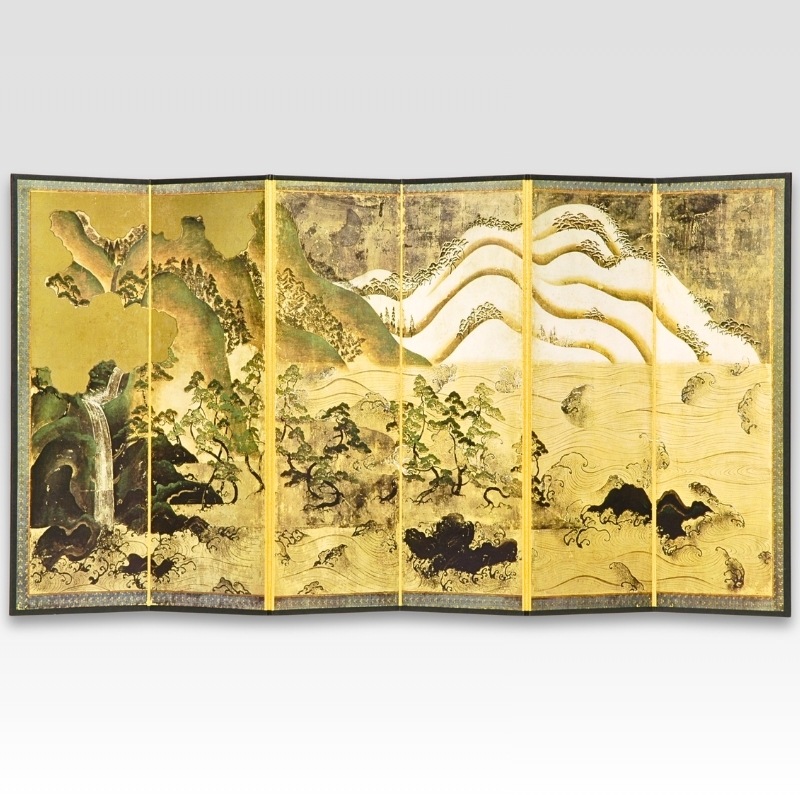 縮小屏風〈国宝 日月四季山水図〉京都便利堂オンラインショップ