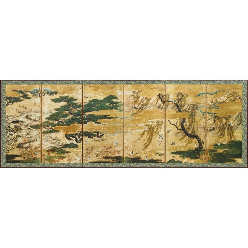 屏風 縮小屏風〈重文 浜松図〉京都便利堂オンラインショップ