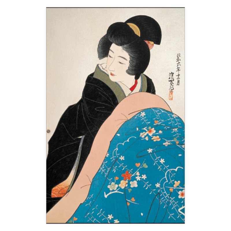 感謝祭クーポン対象】コロタイプ絵はがき〈季趣五題 ふゆこもり こたつ