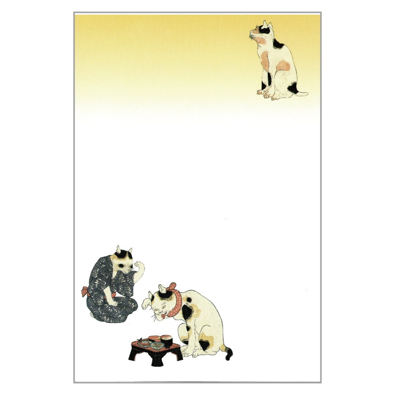 絵はがき〈猫あそび〉（部分）歌川国芳 TB-027京都便利堂