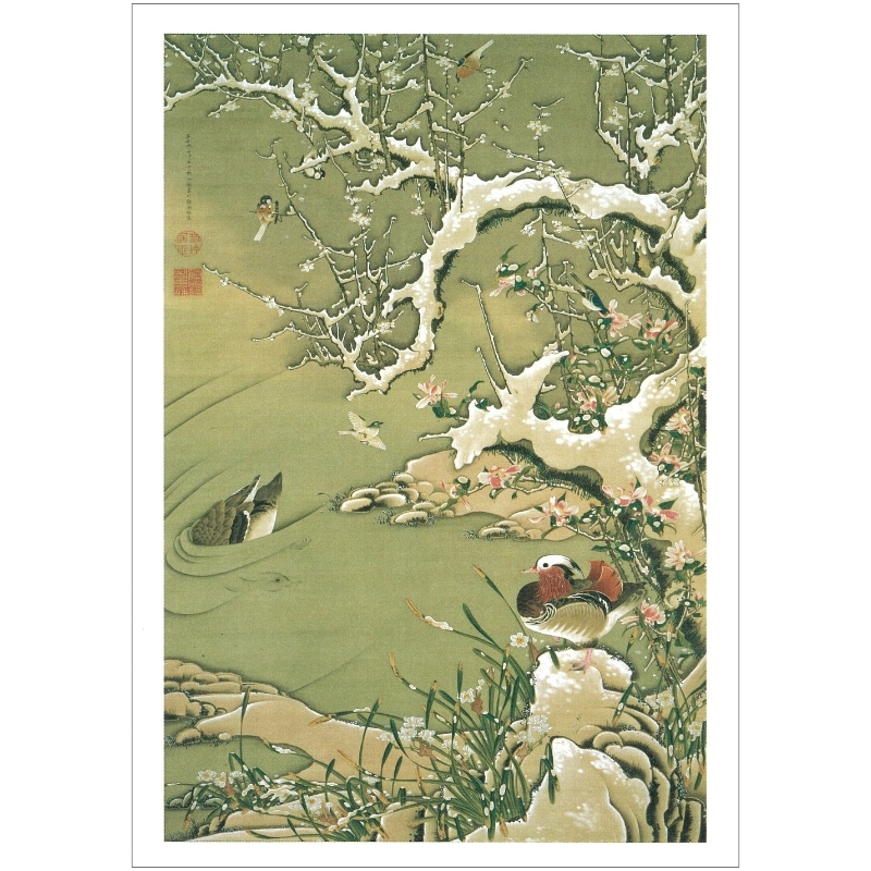 絵はがき〈雪中遊禽図〉伊藤若冲 NA-34京都便利堂オンラインショップ