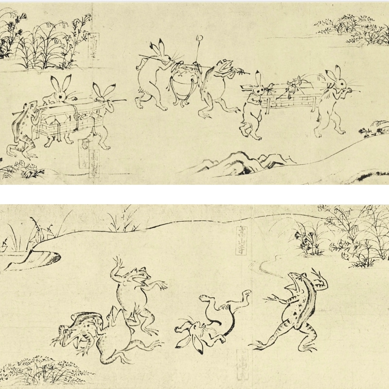 縮小絵巻物〈国宝 鳥獣人物戯画 甲巻〉京都便利堂オンラインショップ