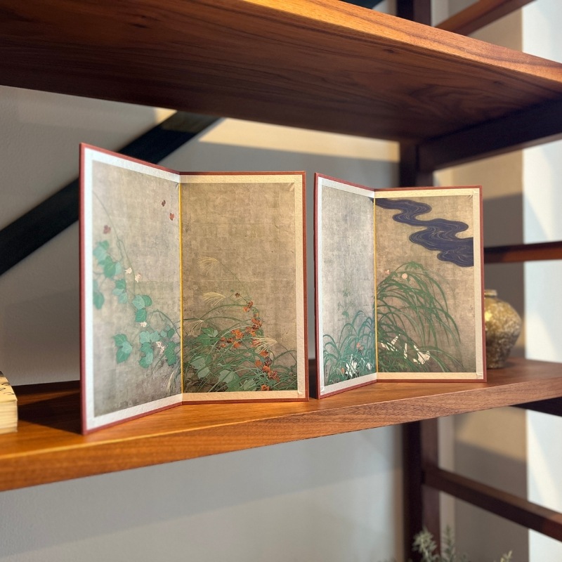 縮小屏風〈重文 夏秋草図屏風〉酒井抱一京都便利堂オンラインショップ