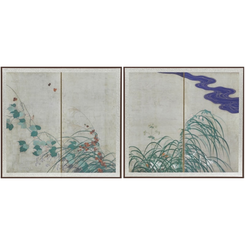 縮小屏風〈重文 夏秋草図屏風〉酒井抱一京都便利堂オンラインショップ
