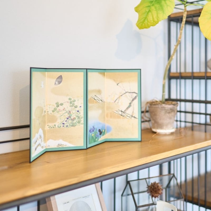 縮小屏風〈四季花鳥図屏風〉酒井抱一京都便利堂オンラインショップ