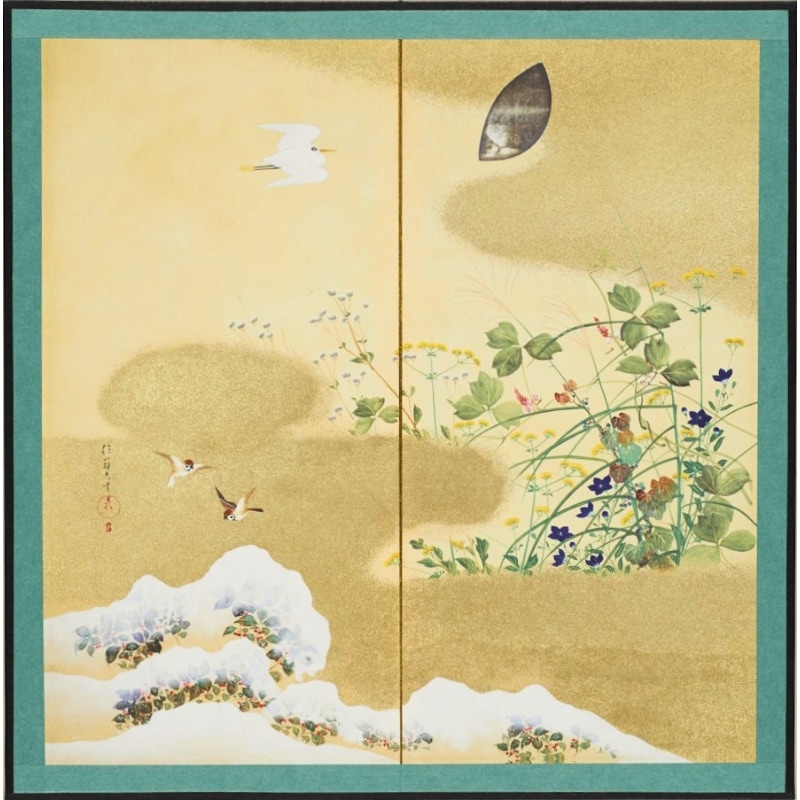 縮小屏風〈四季花鳥図屏風〉酒井抱一京都便利堂オンラインショップ