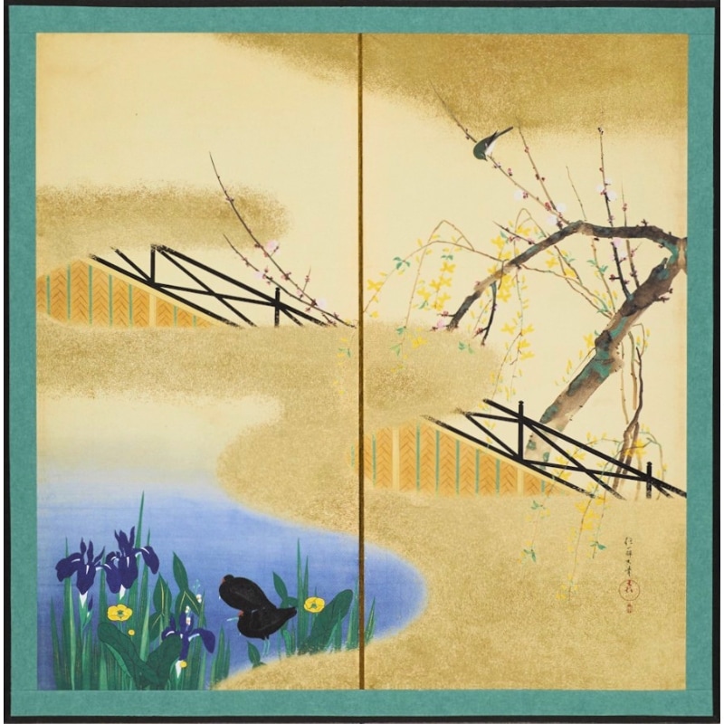 縮小屏風〈四季花鳥図屏風〉酒井抱一京都便利堂オンラインショップ