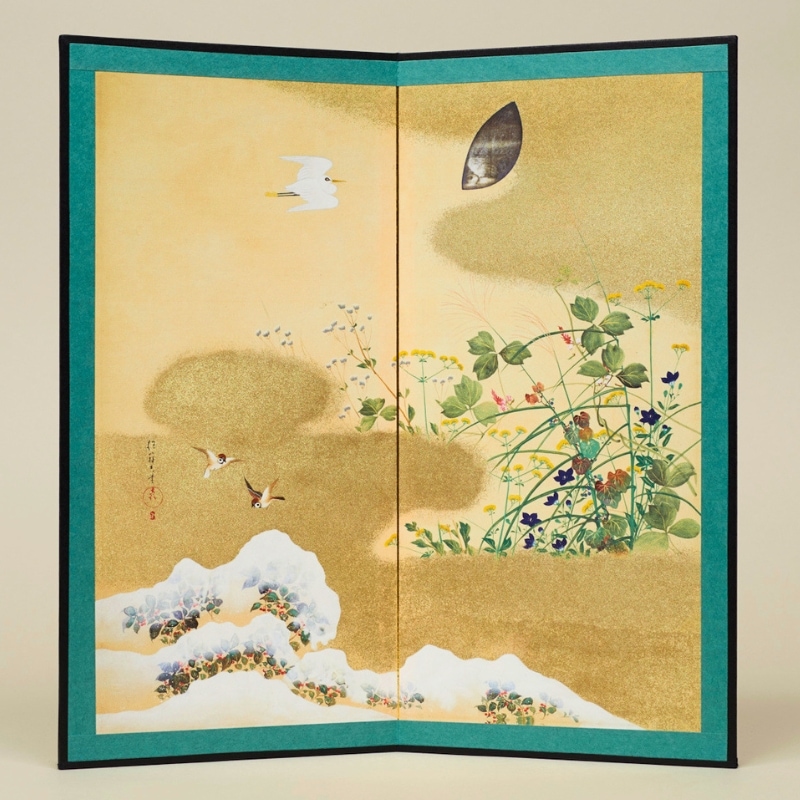 縮小屏風〈四季花鳥図屏風〉酒井抱一京都便利堂オンラインショップ