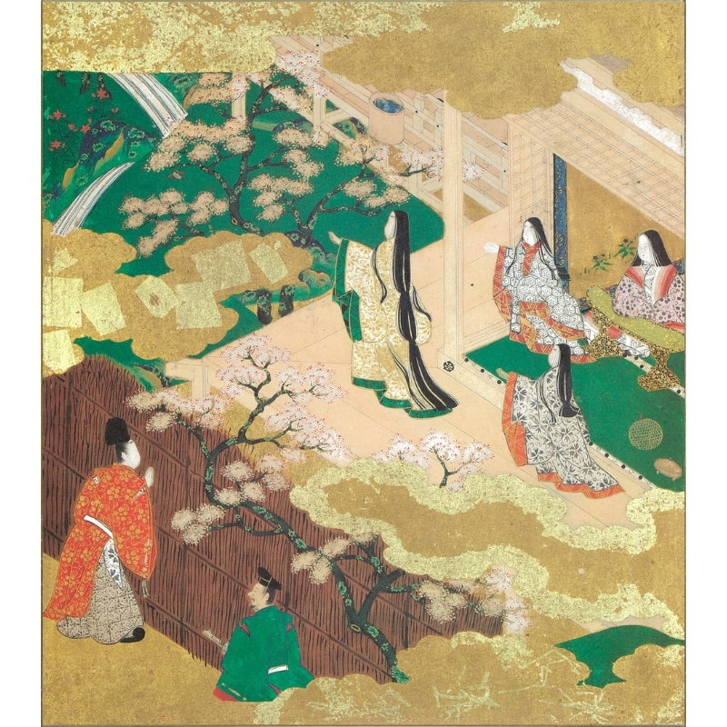 10/5発売】色紙〈重文 源氏物語絵色紙帖 若紫〉詞：西洞院時直 画