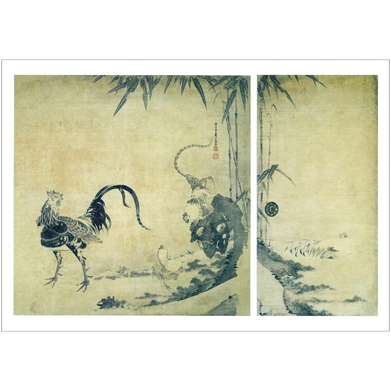 絵はがき〈群鶏図（部分）〉伊藤若冲 NK-038京都便利堂オンラインショップ