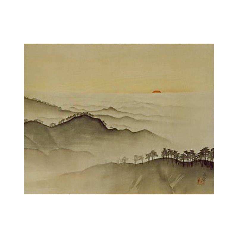 川合玉堂　掛け軸　黎明 掛軸〈黎明〉川合玉堂京都便利堂オンラインショップ