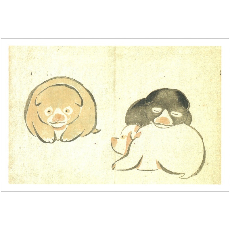 絵はがき〈光琳画譜より仔犬〉 中村芳中 NA-524京都便利堂オンライン