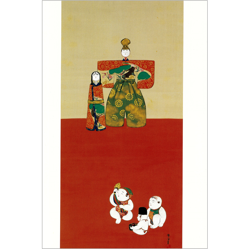 絵はがき〈立雛図〉(部分) 神坂雪佳 A-19京都便利堂オンライン