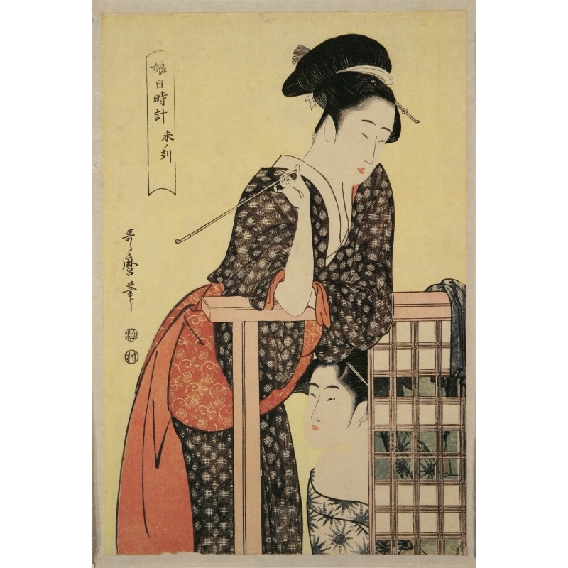 額絵〈重文 娘日時計 未ノ刻〉喜多川歌麿京都便利堂オンラインショップ