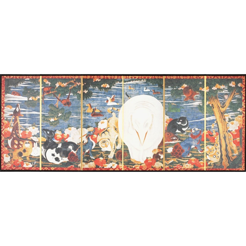 伊藤若冲　縮小屏風 縮小屏風〈樹花鳥獣図屏風〉(セット) 伊藤若冲京都便利堂