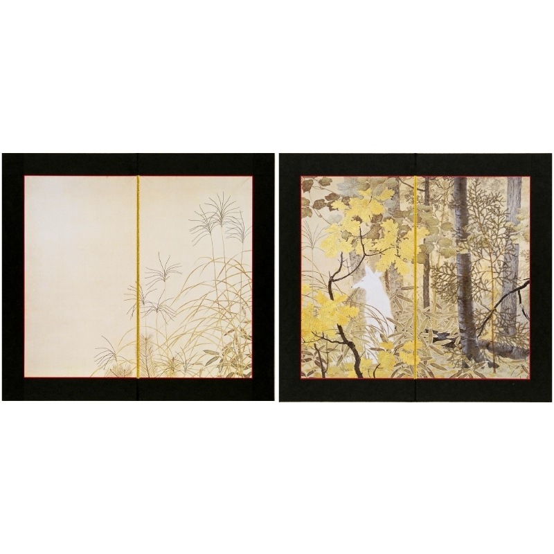 縮小屏風〈白狐〉下村観山京都便利堂オンラインショップ