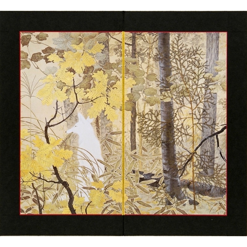 縮小屏風〈白狐〉下村観山京都便利堂オンラインショップ