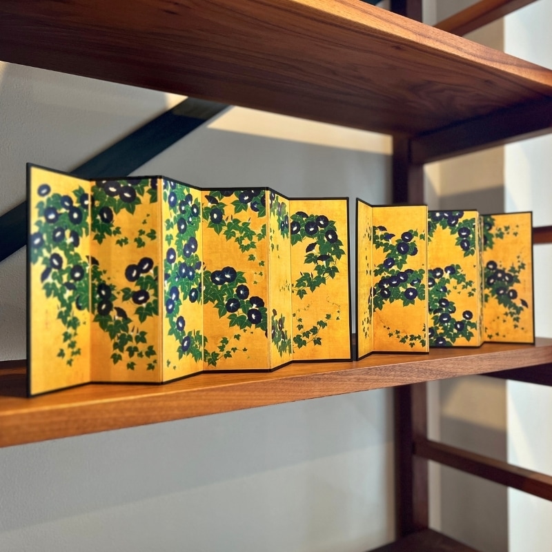 特製 漆絵ティッシュボックス　鈴木其一「朝顔」 縮小屏風〈朝顔図〉鈴木其一京都便利堂オンラインショップ