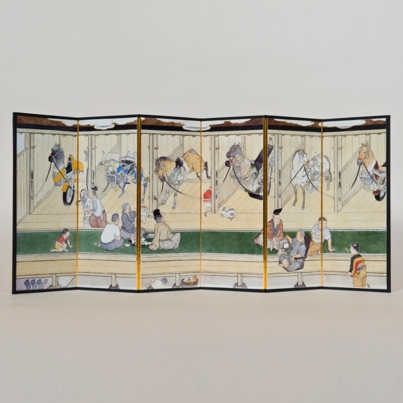 縮小屏風〈厩圖〉山口晃京都便利堂オンラインショップ