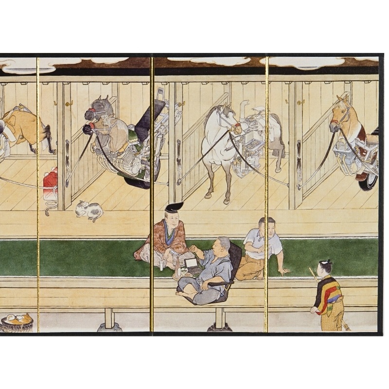 縮小屏風〈厩圖〉山口晃京都便利堂オンラインショップ