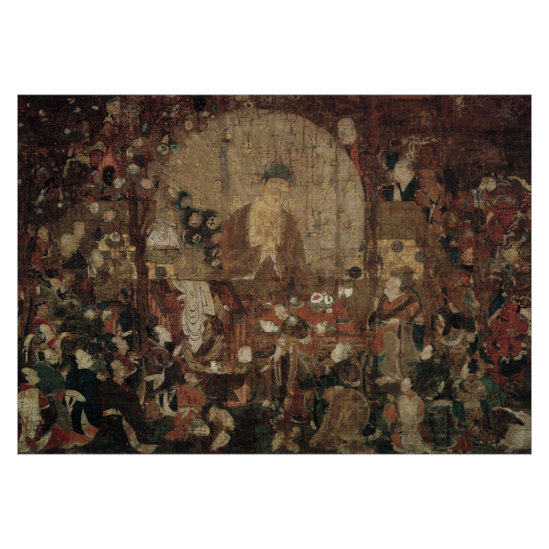 感謝祭クーポン対象】絵はがき〈国宝 釈迦金棺出現図〉 K-021京都便利