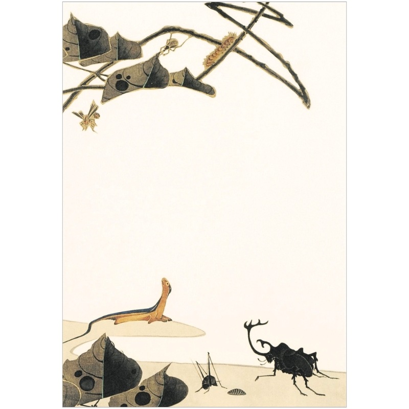 絵はがきセット〈重文 菜蟲譜(さいちゅうふ)〉伊藤若冲(8枚組)京都便利