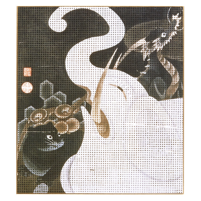 色紙〈白象群獣図〉伊藤若冲京都便利堂オンラインショップ