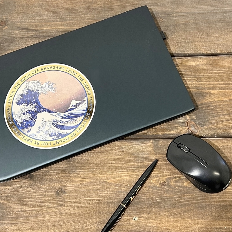 感謝祭クーポン対象】浮世絵ステッカー〈冨嶽三十六景 神奈川沖浪裏