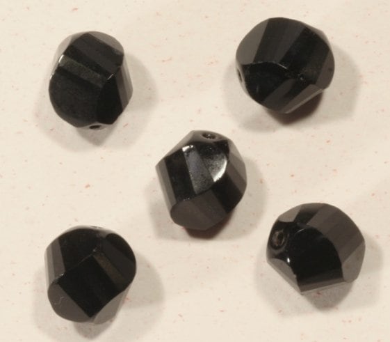 【アウトレット】チェコビーズ FP スペシャルカット 8mm ジェット ファイアポリッシュ変形 スペイサー アクセサリー ハンドメイド パーツ 手芸|ファイアポリッシュ変形|チェコビーズ