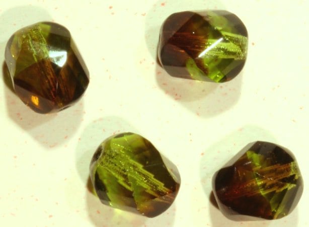 【アウトレット】チェコビーズ FP スペシャルカット12mm オリーブタートイズ ファイアポリッシュ変形 スペイサー アクセサリー ハンドメイド パーツ 手芸|ファイアポリッシュ変形|チェコビーズ