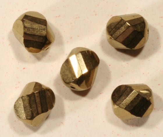 【アウトレット】チェコビーズ FP スペシャルカット12mm ブロンズ ファイアポリッシュ変形 スペイサー アクセサリー ハンドメイド パーツ 手芸|ファイアポリッシュ変形|チェコビーズ