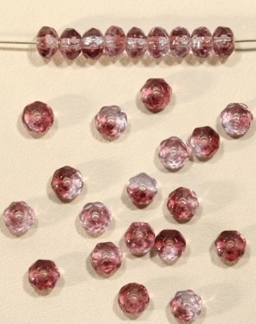 チェコビーズ FP ドーナツ 3×5mm アメジスト/アレキ ファイアポリッシュ変形 アクセサリー ハンドメイド 手芸 パーツ ビーズ ガラス ガラスビーズ|ファイアポリッシュ変形|チェコビーズ