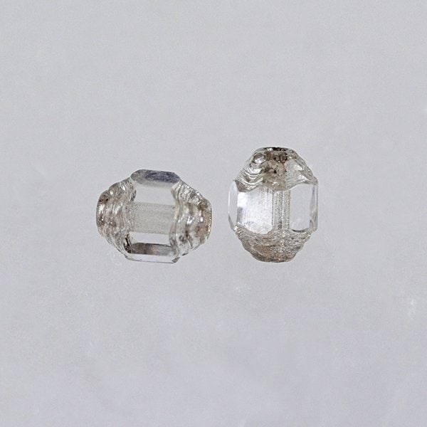 チェコビーズ FP ゴシックカット8/ 6mm クリスタル・グレー ファイアポリッシュ ガラス ビーズ アクセサリー ハンドメイド パーツ 手芸|ファイアポリッシュ変形|チェコビーズ