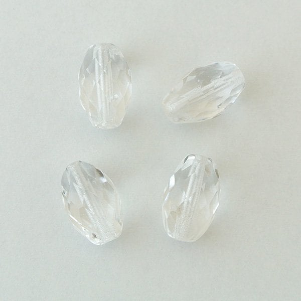 【アウトレット】チェコビーズ FP オリーブカット12/ 8mm クリスタル ファイアポリッシュ ガラス ビーズ アクセサリー ハンドメイド パーツ 手芸|ファイアポリッシュ変形|チェコビーズ