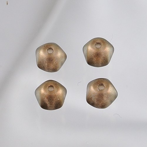 チェコビーズ メテオール７ミリ フローズントパーズ【プレストビーズ変形/メテオール/7mm/アクセサリーパーツ/ハンドメイドパーツ】|プレストビーズ変形|チェコビーズ
