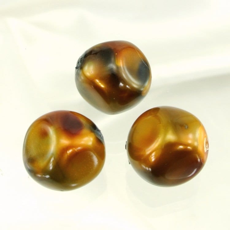 【アウトレット】チェコビーズ バロック15ミリ ヴィンテージゴールド【プレストビーズ変形/バロック/15mm/アクセサリーパーツ/ハンドメイドパーツ】|プレストビーズ変形|チェコビーズ