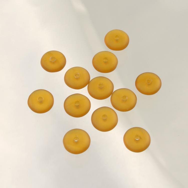 【アウトレット】チェコビーズ スペイサー 6mm トパーズマットプレスト ビーズ アクセサリー ハンドメイド パーツ 手芸|プレストビーズ変形|チェコビーズ