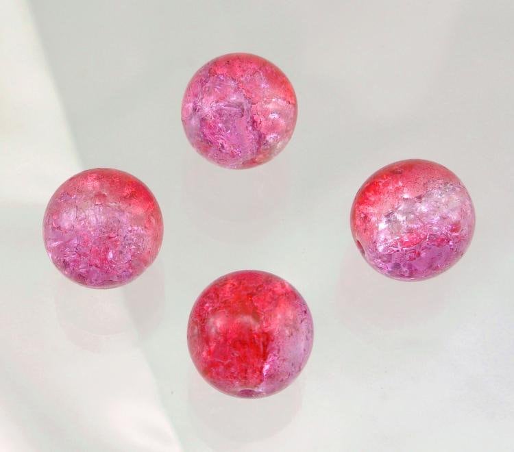 【アウトレット】チェコビーズ クラックラウンド14mm マンハッタンローズ プレストビーズ ガラス ビーズ アクセサリー ハンドメイド パーツ 手芸|プレストビーズ変形|チェコビーズ