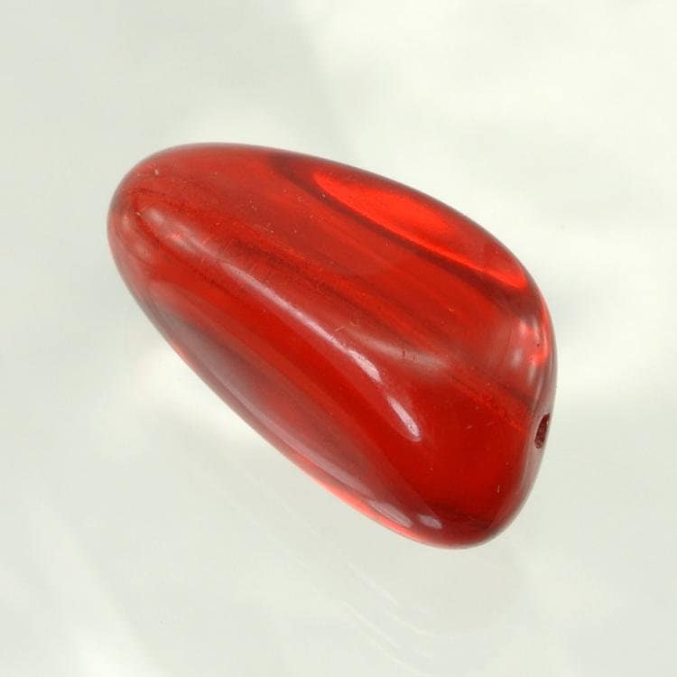 【アウトレット】チェコビーズ クレイブロック33/19mm シャムルビープレスト ビーズ アクセサリー ハンドメイド パーツ 手芸|プレストビーズ変形|チェコビーズ